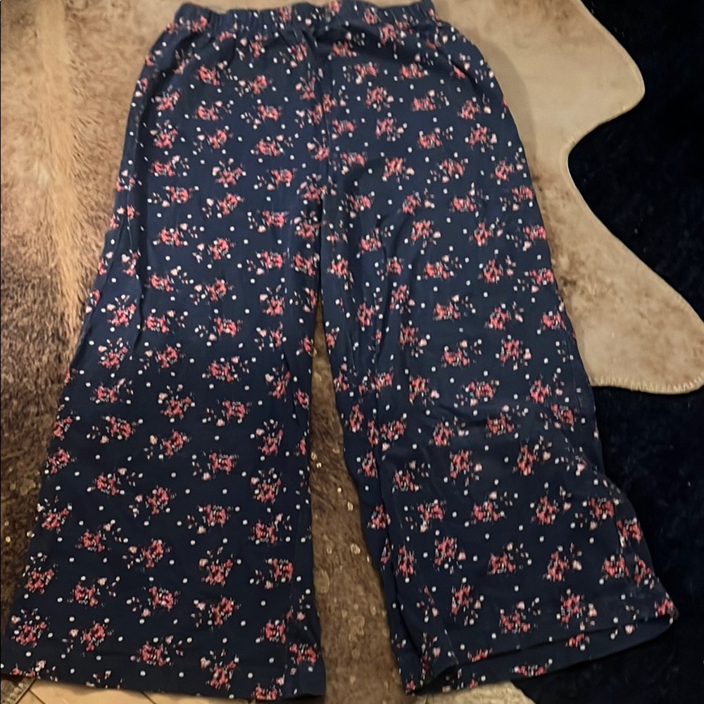 Melrose and Market Blue and Pink Floral Lounge Bottoms